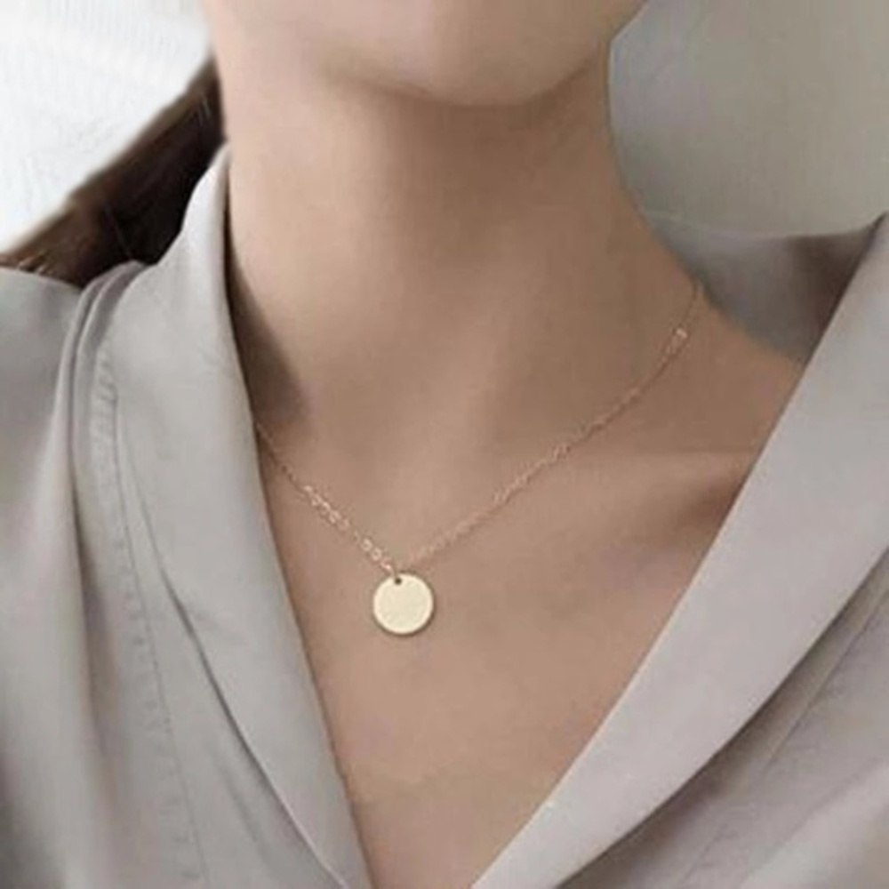 5 for $25 Minimalist Medallion Necklace - Picture 2 of 3